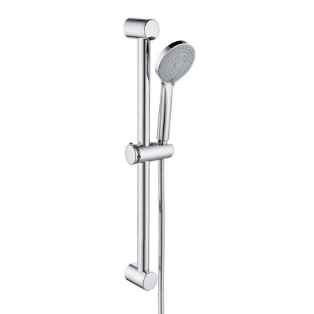 Ajax Chrome Round Slider Rail Kit and Three Spray Handset