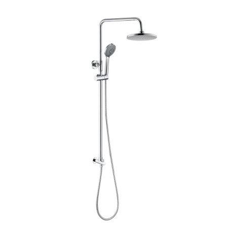 Ajax Chrome Round Slider Rail Kit with Handset and Overhead