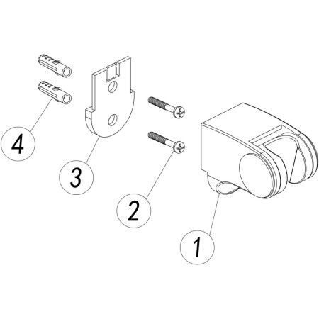 AJAX105873 Ajax Chrome Round Wall Bracket (3)