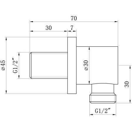 AJAX105876 Ajax Chrome Round Wall Outlet Elbow (3)