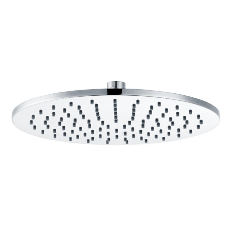 Ajax Chrome Rounded 250mm Brass Fixed Showerhead