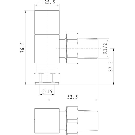 AJAX103019 Ajax Chrome Squared Angled Radiator Valves (2)