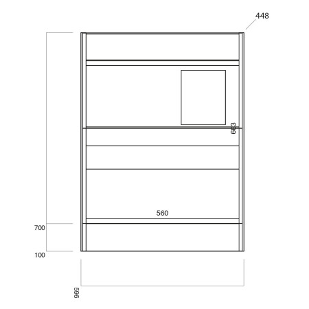 CONTOUR-600FLOORCAB-INDIGO/CONT600BASIN Ajax Contour 600mm Floor Cabinet in Indigo Blue with Basin (2)