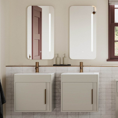 AJAX116288 Ajax Cranwell 400 x 800mm Oblong LED Bathroom Mirror Lifestyle