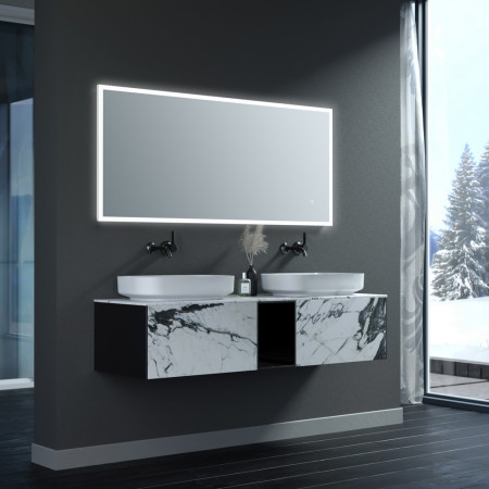 AJAX106282 Ajax Crossland 600 x 1200mm LED Bathroom Mirror Lifestyle