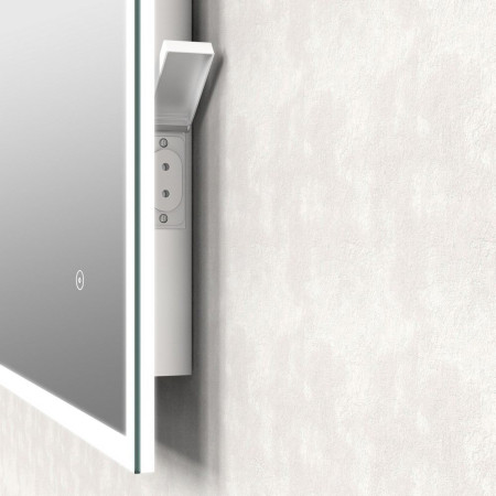 AJAX106282 Ajax Crossland 600 x 1200mm LED Bathroom Mirror Charging Socket