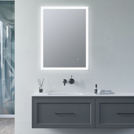 AJAX106283 Ajax Crossland 800 x 600mm LED Bathroom Mirror Lifestyle