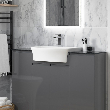 AJAX104933 Ajax Donnington 1TH Semi Recessed Basin Lifestyle