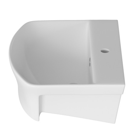 AJAX104933 Ajax Donnington 1TH Semi Recessed Basin Side View