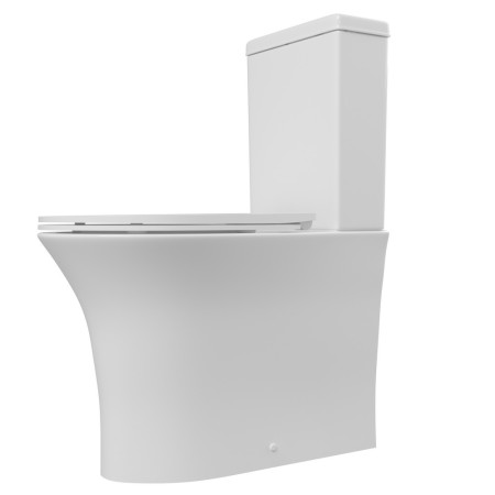 AJAX104938 Ajax Donnington Rimless Close Coupled WC with Seat Bottom View