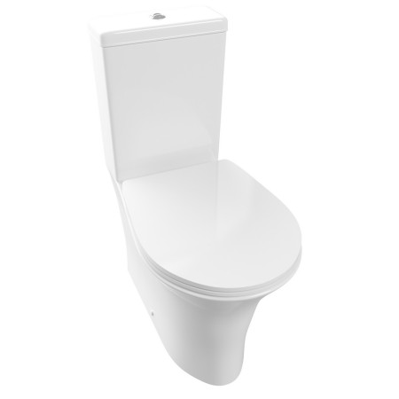 AJAX104938 Ajax Donnington Rimless Close Coupled WC with Seat Top View