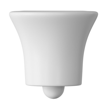 AJAX104937 Ajax Donnington Rimless Wall Hung WC with Seat Front View without Seat