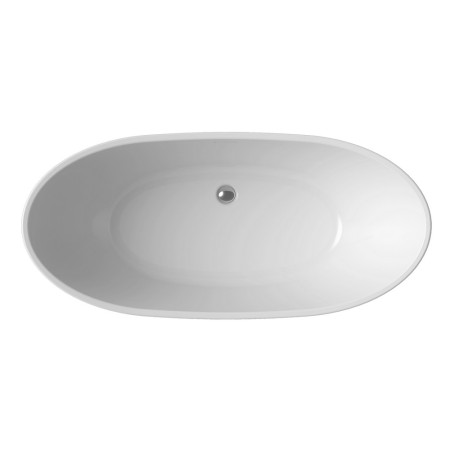 AJAX104121 Ajax Dunholme 1700 x 780mm White Freestanding Bath Top View