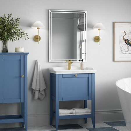 AJAX116286 Ajax Elder 600 x 800mm LED Rectangular Bathroom Mirror Lifestyle