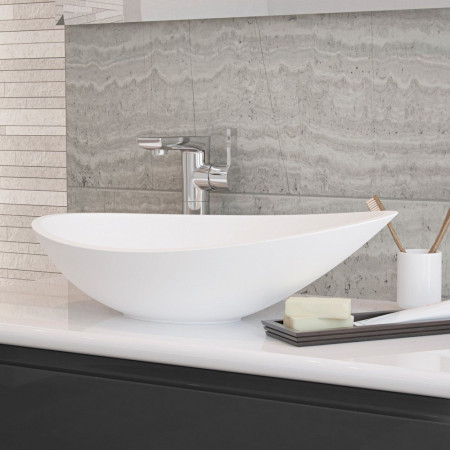 AJAX1766 Ajax Elkington White Resin Countertop Basin Lifestyle