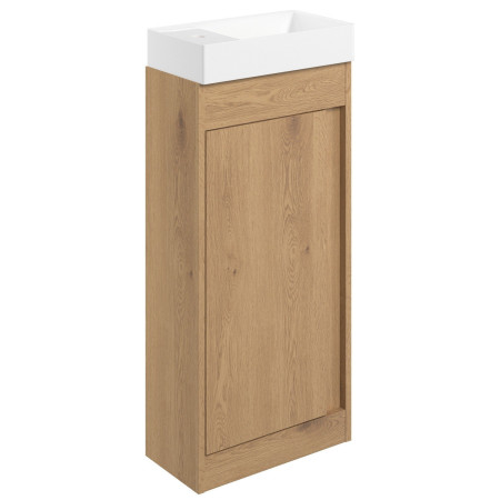 Ajax Elsham 400mm Seville Oak Floor Standing Vanity Unit and Basin