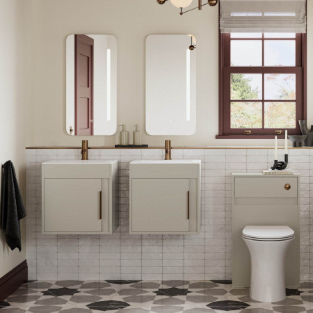AJAX116052 Ajax Elsham 500mm Matt Latte WC Unit Lifestyle