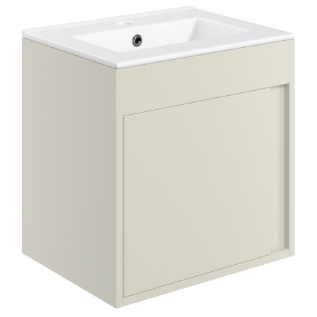 Ajax Elsham 500mm Matt Latte Wall Hung Vanity Unit and Basin