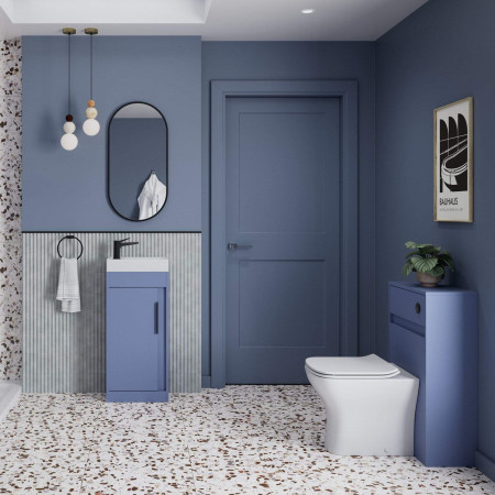 AJAX116053 Ajax Elsham 500mm Matt Misty Blue WC Unit Lifestyle