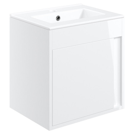 Ajax Elsham 510mm Gloss White Wall Hung Vanity Unit with Basin