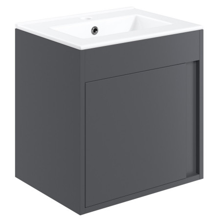 Ajax Elsham 510mm Matt Graphite Grey Wall Hung Vanity Unit with Basin