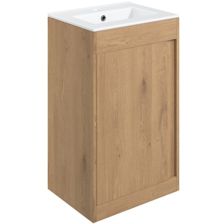 Ajax Elsham 510mm Seville Oak Floor Standing Vanity Unit with Basin