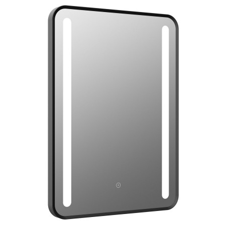 Ajax Faulding 700 x 500mm Black Front Lit Bathroom Mirror