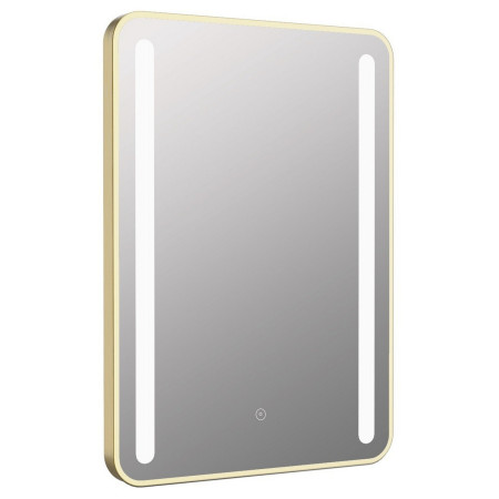 Ajax Faulding 700 x 500mm Brushed Brass Front Lit Bathroom Mirror