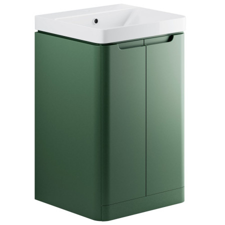 Ajax Ferriby 500mm Floor Standing Matt Sage Green Vanity Unit with Basin