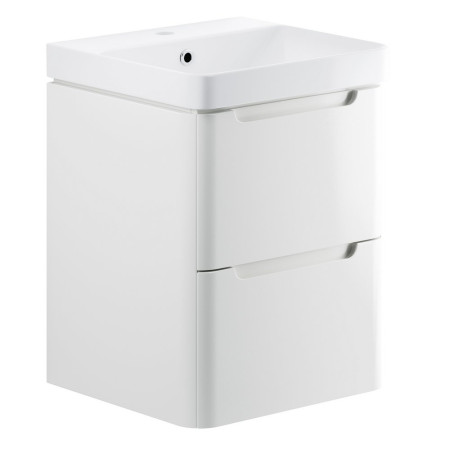 Ajax Ferriby 500mm Wall Hung Gloss White Vanity Unit with Basin