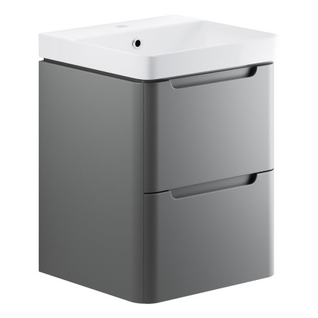 Ajax Ferriby 500mm Wall Hung Matt Grey Vanity Unit with Basin