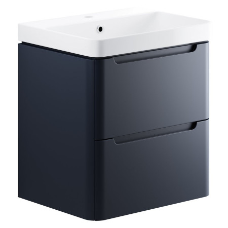 Ajax Ferriby 600mm Wall Hung Matt Indigo Vanity Unit with Basin