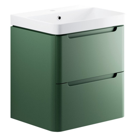 Ajax Ferriby 600mm Wall Hung Matt Sage Green Vanity Unit with Basin