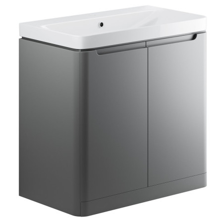 Ajax Ferriby 800mm Floor Standing Matt Grey Vanity Unit with Basin