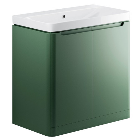 Ajax Ferriby 800mm Floor Standing Matt Sage Green Vanity Unit with Basin