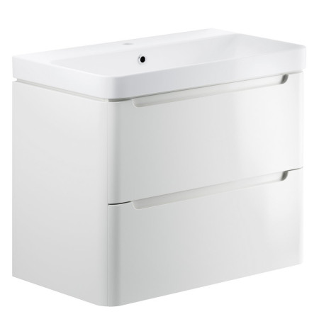 Ajax Ferriby 800mm Wall Hung Gloss White Vanity Unit with Basin