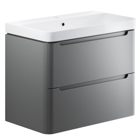 Ajax Ferriby 800mm Wall Hung Matt Grey Vanity Unit with Basin