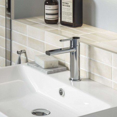 AJAX108091 Ajax Freshney Basin Mixer with Waste in Chrome Lifestyle