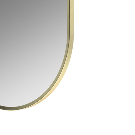 AJAX106265 Ajax Gedney 800 x 400mm Oblong Brushed Brass Bathroom Mirror Profile Closeup