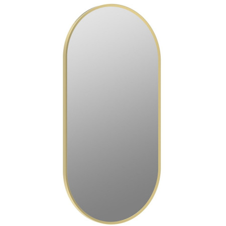 Ajax Gedney 800 x 400mm Oblong Brushed Brass Bathroom Mirror