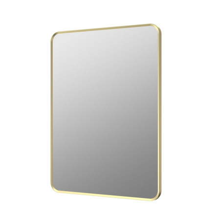 Ajax Gedney 800 x 600mm Rectangular Brushed Brass Bathroom Mirror