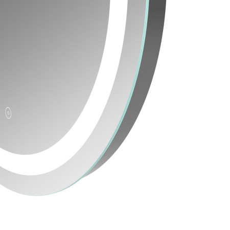 AJAX106245 Ajax Gloria Round 600mm Front Lit LED Bathroom Mirror Profile Closeup