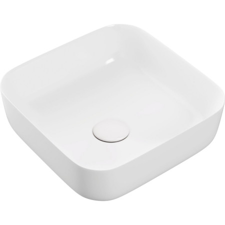 Ajax Hainton Matt White 400mm Square Ceramic Countertop Basin