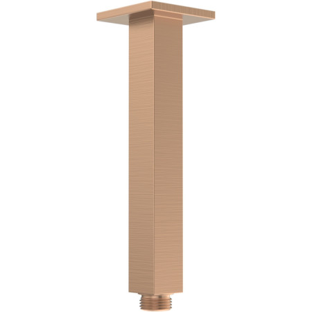 Ajax Hedon Brushed Bronze Square 180mm Ceiling Mounted Shower Arm