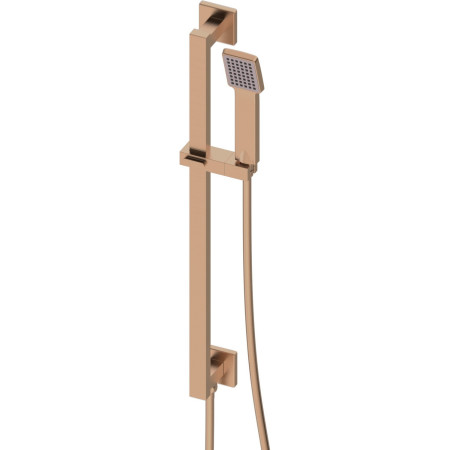 Ajax Hedon Brushed Bronze Square Slider Rail Kit with Handset and Elbow