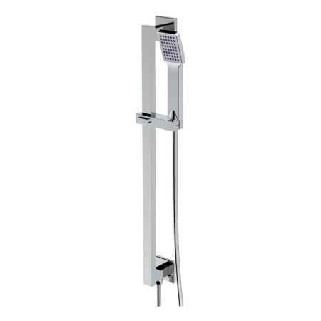 AJAX111599 Ajax Hedon Chrome Square Concealed Two Outlet Shower Set Slider Rail Kit