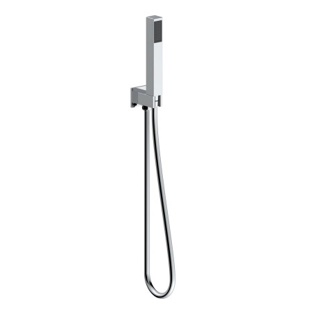 AJAX116262 Ajax Hedon Chrome Thermostatic Shower Valve with Fixed Head and Handset Wall Outlet with Hose