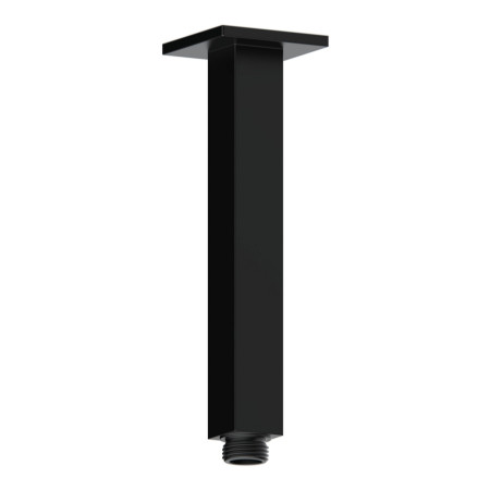 Ajax Hedon Matt Black Square 180mm Ceiling Mounted Shower Arm