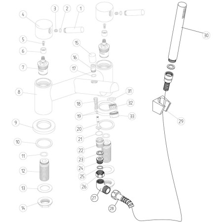 AJAX105771 Ajax Humber Chrome Bath Shower Mixer (2)
