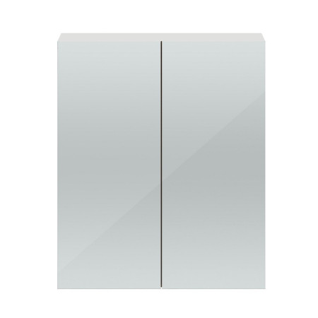 Ajax Idon 600mm 2 Door Mirror Cabinet in Gloss Grey Mist